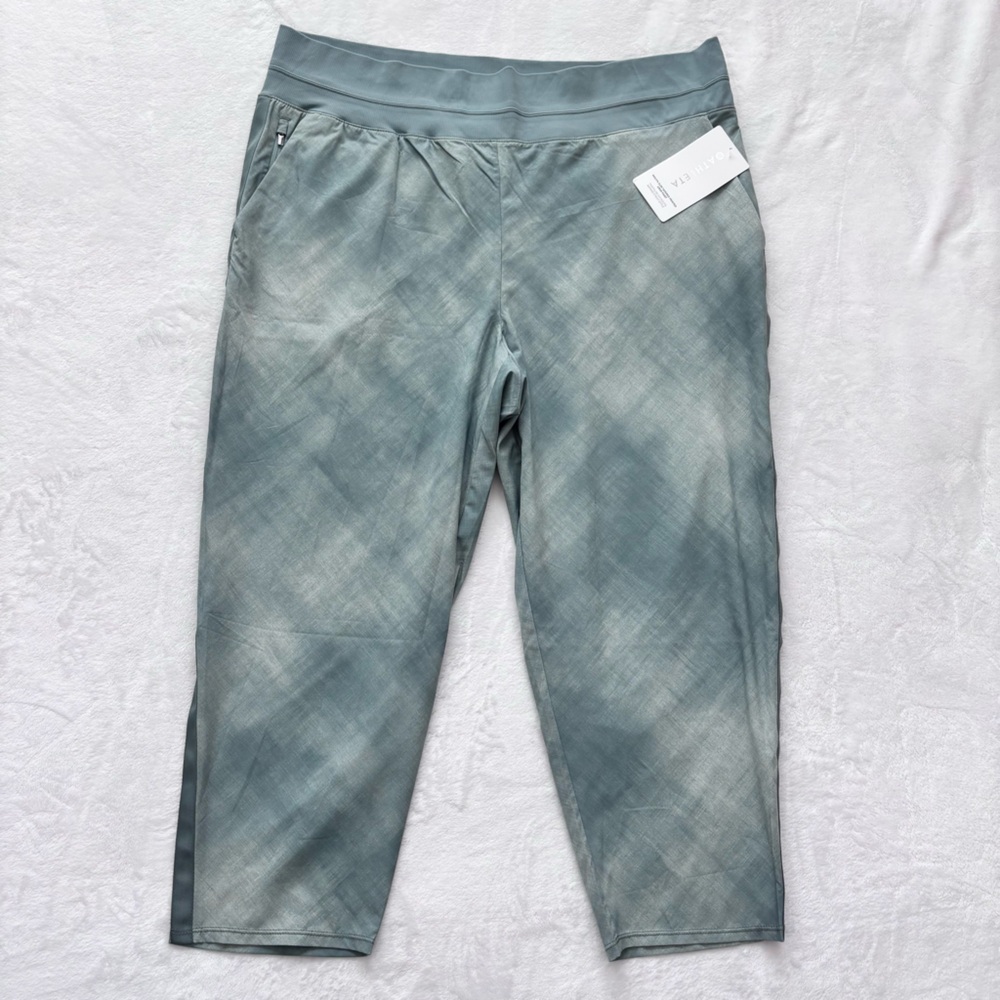 ATHLETA Nolita Slim Tapered Sage Green Printed Crop Pant--NWT--18 - Picture 2 of 15